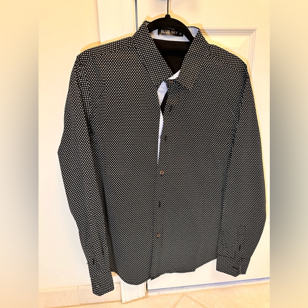 Black Button-Down Shirt, Size: M
